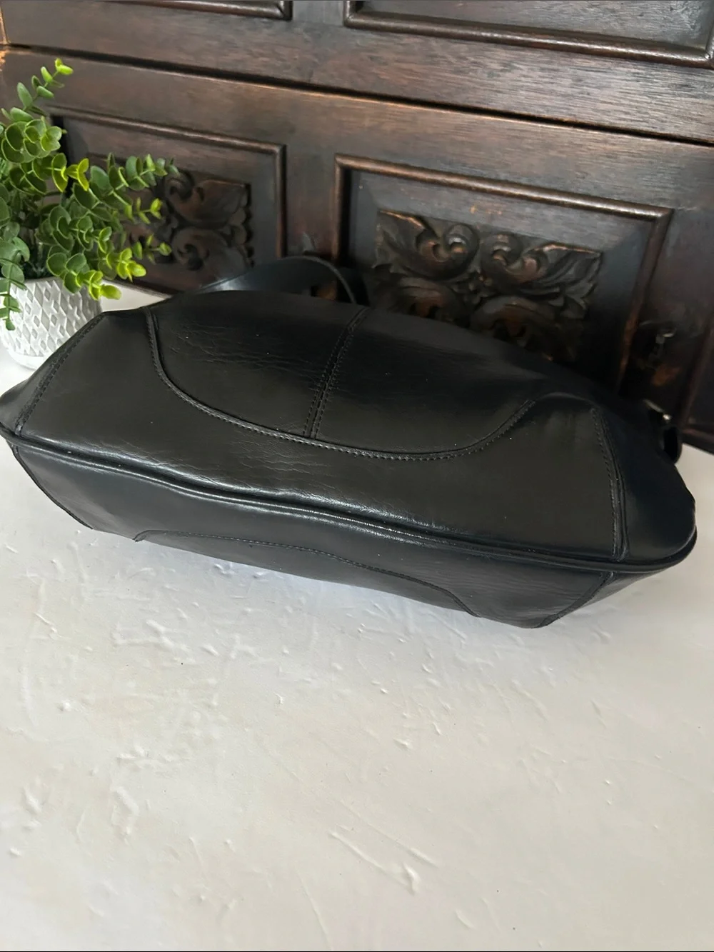 Beautiful Black Leather Hobo Shoulder Bag